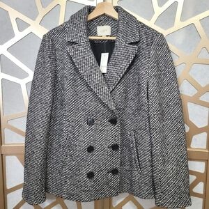NWT LOFT Cotton & Wool Blend Pea Coat
